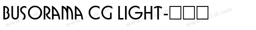 Busorama CG Light字体转换